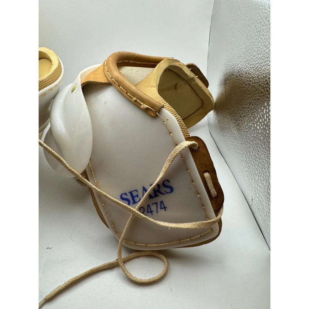 Vintage Sears 2474 M Youth Football Helmet Stars Face Guard shoulder Pads